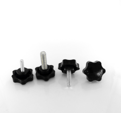 25#32#六角梅花膠頭螺絲星型手柄調節手扭塑料星形調節桿廠家直銷